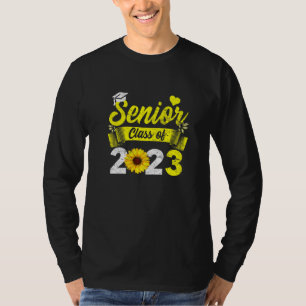 2023 Senior Class of 2023 Sunflower Afstuderen Gra T-shirt