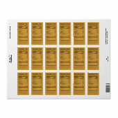 2023 Sirop d'érable - valeur nutritive Étiquettes  (Feuille entière)