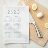2023 Tea Towel Calendar Spring Picnic Food Theedoek (Quarter Fold)