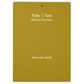 2023 Tijdelijk Glitter-script - Moderne gouden fot Klembord (Achterkant)