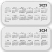 2023 Transparante kalender 2024 van Janz Sticker (Voorkant)