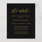 2023 UITNODIGING Elegant Gouden Script Afstudeer U Flyer (Achterkant)