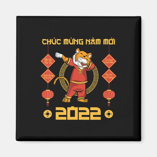 2023 Vietnamees nieuwjaar Chuc Mung Nam Moi Magneet (Voorkant)