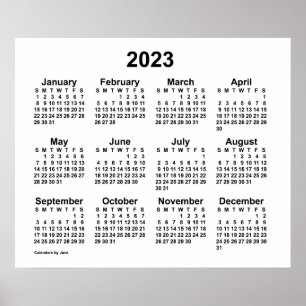2023 White Wall Agenda van Janz Poster