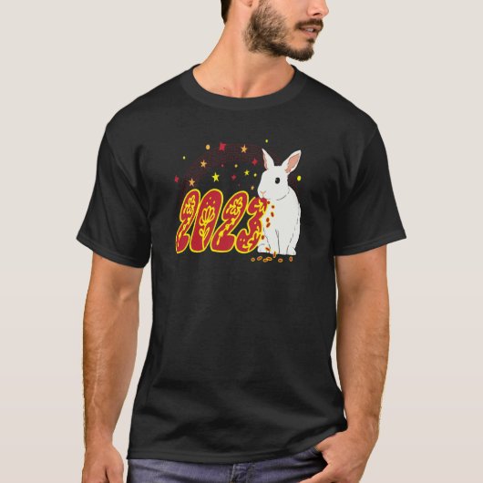 2023 Year of the Rabbit Chinese New Year Rabbit T-shirt (Voorkant)