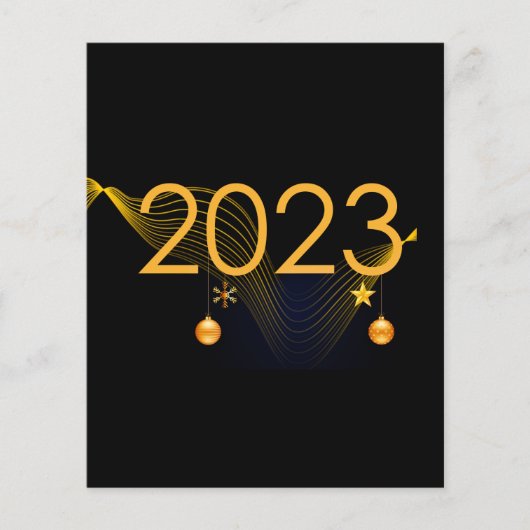 2023 Zwart en goud Flyer (Voorkant)