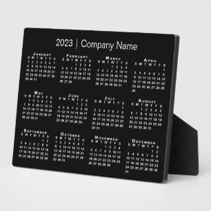 2023 - Zwarte desktop voor het Calendar Company Na Fotoplaat