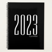 2023 Zwarte Wekelijkse Maandelijkse niet-gedateerd Planner (Voorkant)