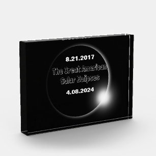 2024 & 2017 Dubbel Gedateerde Zonsverduistering Fotoblokken