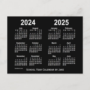 2024-2025 Agenda van de Neon White School, opgeste Briefkaart