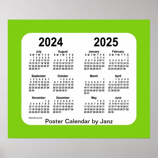 2024-2025 Schoolkalender van Janz Poster (Voorkant)