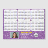 2024 - 2029 Calendar Business Logo Paars Magnetic (Voorkant)