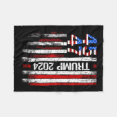 2024 45 47  Amerikaanse vlag Retro 4547 Fleece Deken (Voorkant (Horizontaal))