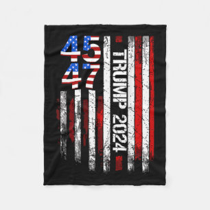 2024 45 47  Amerikaanse vlag Retro 4547 Fleece Deken
