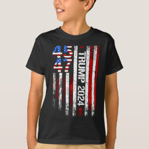 2024 45 47 Amerikaanse vlag Retro 4547 T-shirt
