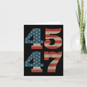 2024 45 47 Amerikaanse Vlag Retro 4547 Trump Kaart