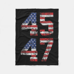 2024 45 47  Amerikaanse vlag Retro 4547 US 202 Fleece Deken