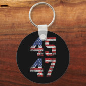 2024 45 47 Amerikaanse vlag Retro 4547 US 202 Sleutelhanger (Voorkant)