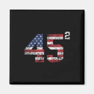 2024 45 kwadraat tweede termijn USA Vintage Magneet