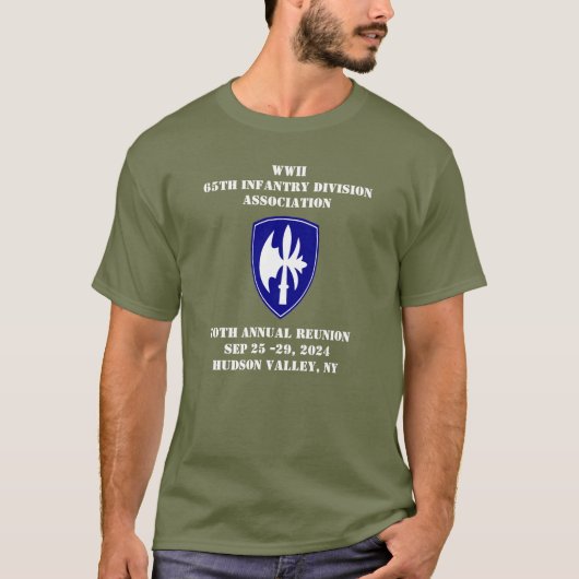 2024 65th Infantry Reunion-Hudson Valley DARK T-shirt (Voorkant)