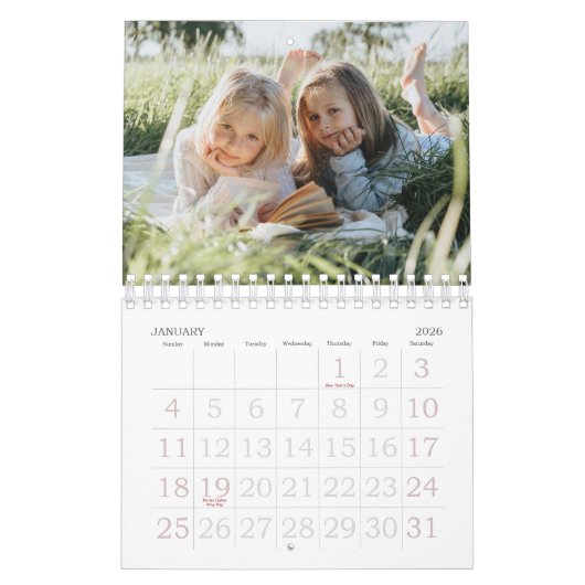 2024 Aangepaste Creëer Uw Eigen Familie Foto Kalender (Jan 2026)