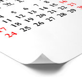 2024 Aangepaste Maak Je Eigen Kalender Poster (Hoek)