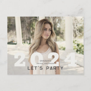 2024 Afstudeerder Foto Neutraal Party Uitnodiging