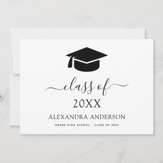 2024 Afstuderen aankondiging zwart wit (Voorkant)