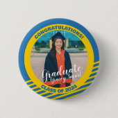 2024 Afstuderen Button - Blauw/Goud (Voorkant)