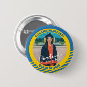 2024 Afstuderen Button - Blauw/Goud (Voorkant /achterkant)