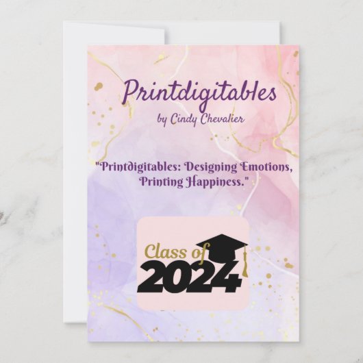  2024 Afstuderen Celebration Kaarten (Achterkant)