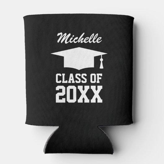 2024 Afstuderen partij koelbox met afstuderen pet Blikjeskoeler (Achterkant)