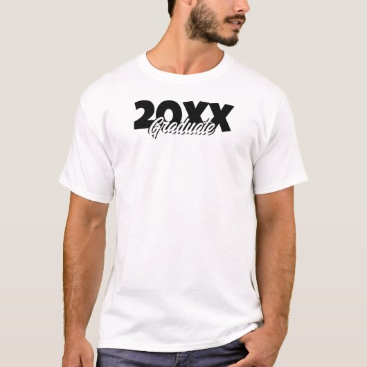 2024 Afstuderen Zwart-wit T-shirt (Voorkant)