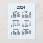2024 Alice Blue 6 Maanden Mini Kalender door Janz Briefkaart (Voorkant)