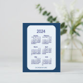 2024 Alice Blue 6 Month Mini Calendar van Janz Briefkaart (Staand voorkant)