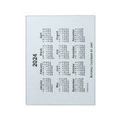 2024 Alice Blue Calendar van Janz Large Notepad Notitieblok (Gedraaid)