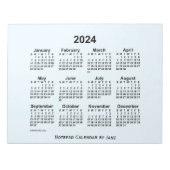 2024 Alice Blue Calendar van Janz Large Notepad Notitieblok (Voorkant)