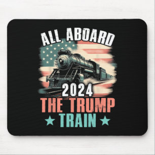 2024 Alle aan boord van de Trump Train 2024 Amerik Muismat