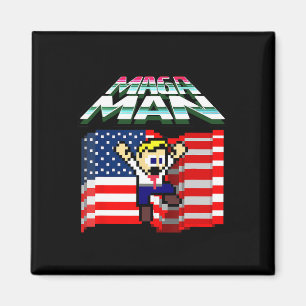2024 Amerikaanse vlag Mega Man Funny Preside Magneet