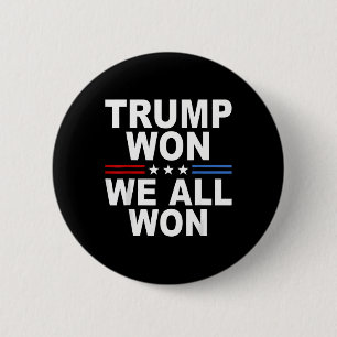 2024 Amerikaanse vlag Trump wint Ronde Button 5,7 Cm