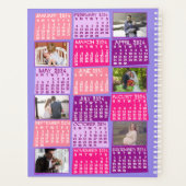 2024 Année Calendrier mensuel 12 Photo Collage ros (Dos)