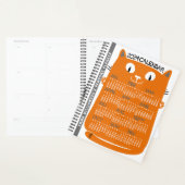 2024 Année Calendrier mensuel Mi-Siècle Orange Cha (Devant avec enveloppe)