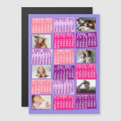 2024 Année civile mûre Mod Photo Collage Magnet (Devant / Derrière)