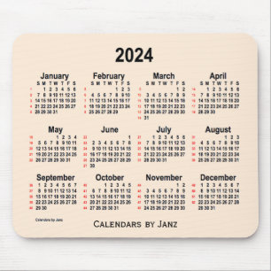 2024 Antiek-witte agenda van 52 weken door Janz Muismat