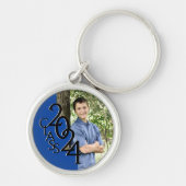 2024 Blauw Afstuderen Keepsake Sleutelhanger (Voorkant)