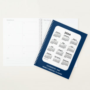 2024 Boîte de police Calendrier bleu par Janz