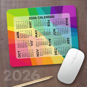 2024 Calendar - colorful rainbow prism Muismat