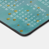 2024 Calendrier Aquarelle Turquoise Golden Dots (Coin)