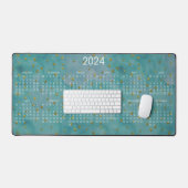 2024 Calendrier Aquarelle Turquoise Golden Dots (Clavier et souris)
