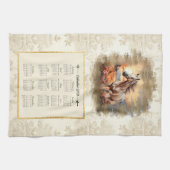 2024 Calendrier Cheval de serviette au coucher du  (Horizontal)